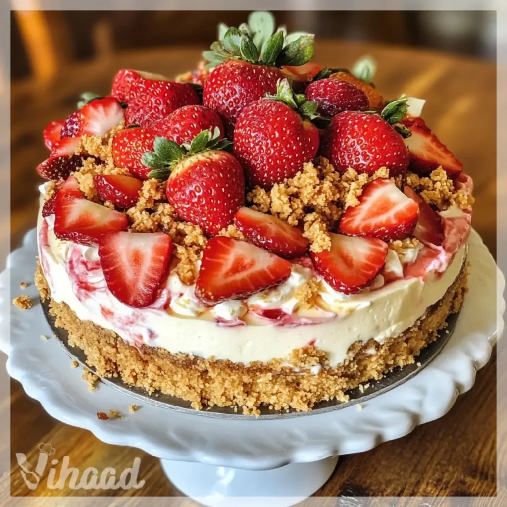 Berrylicious Strawberry Crunch Cheesecake Recipe