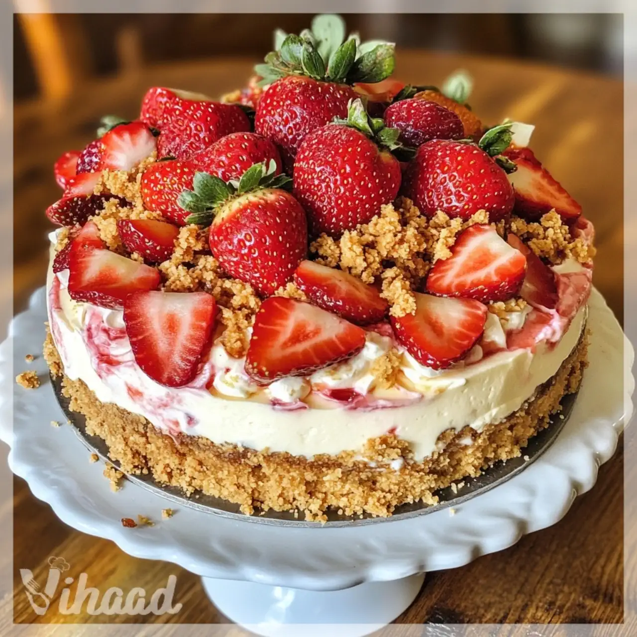 Berrylicious Strawberry Crunch Cheesecake Recipe