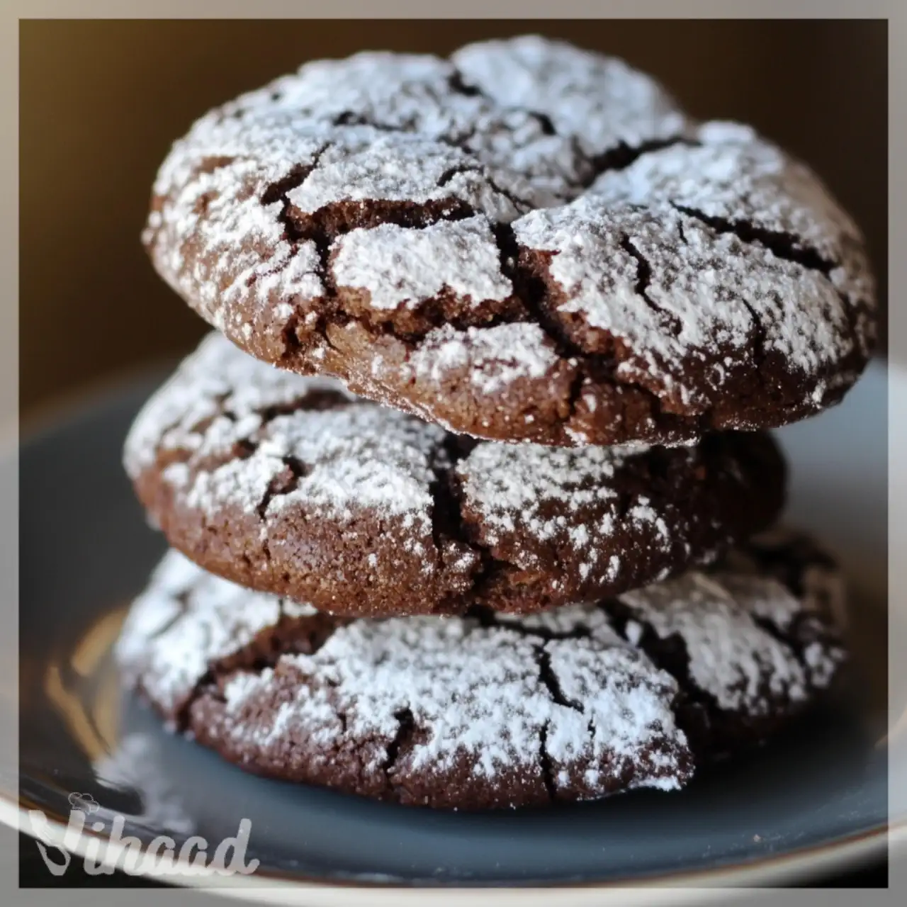Cayenne Dark Chocolate Crinkle Cookies A Spicy Delight!