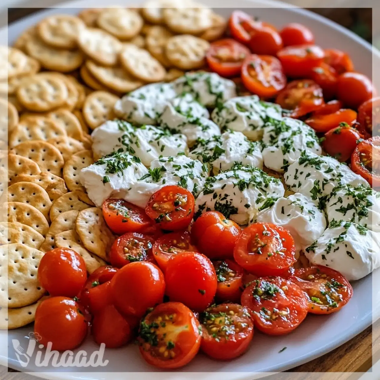 Cream Cheese Herb Dip with Cherry Tomatoes Recipe