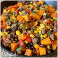 Southwest Ground Beef Sweet Potato Skillet is a must-try!