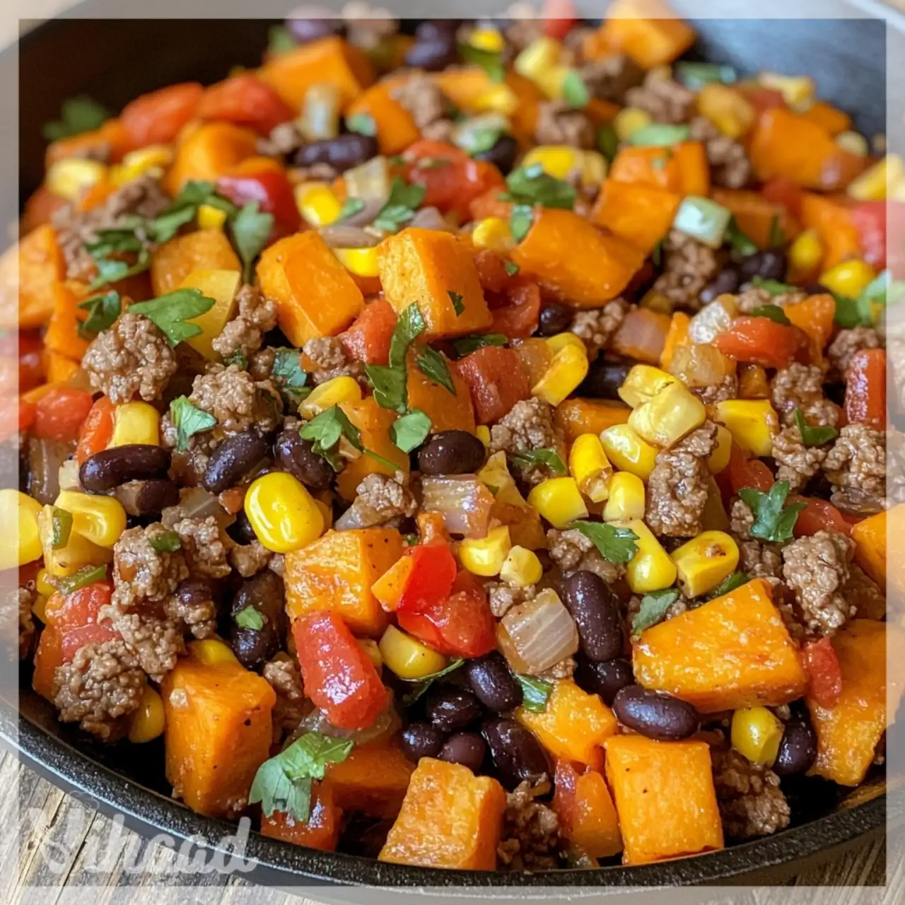 Southwest Ground Beef Sweet Potato Skillet is a must-try!