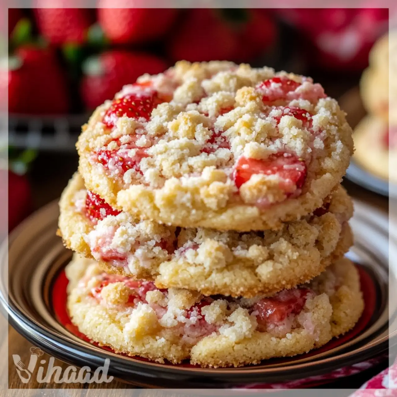 Strawberry Shortcake Crumble Cookies Recipe Bake Bliss Today!