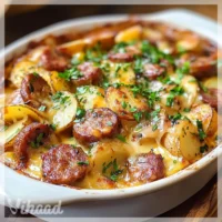 Cheesy Smoked Sausage and Potatoes Recipe