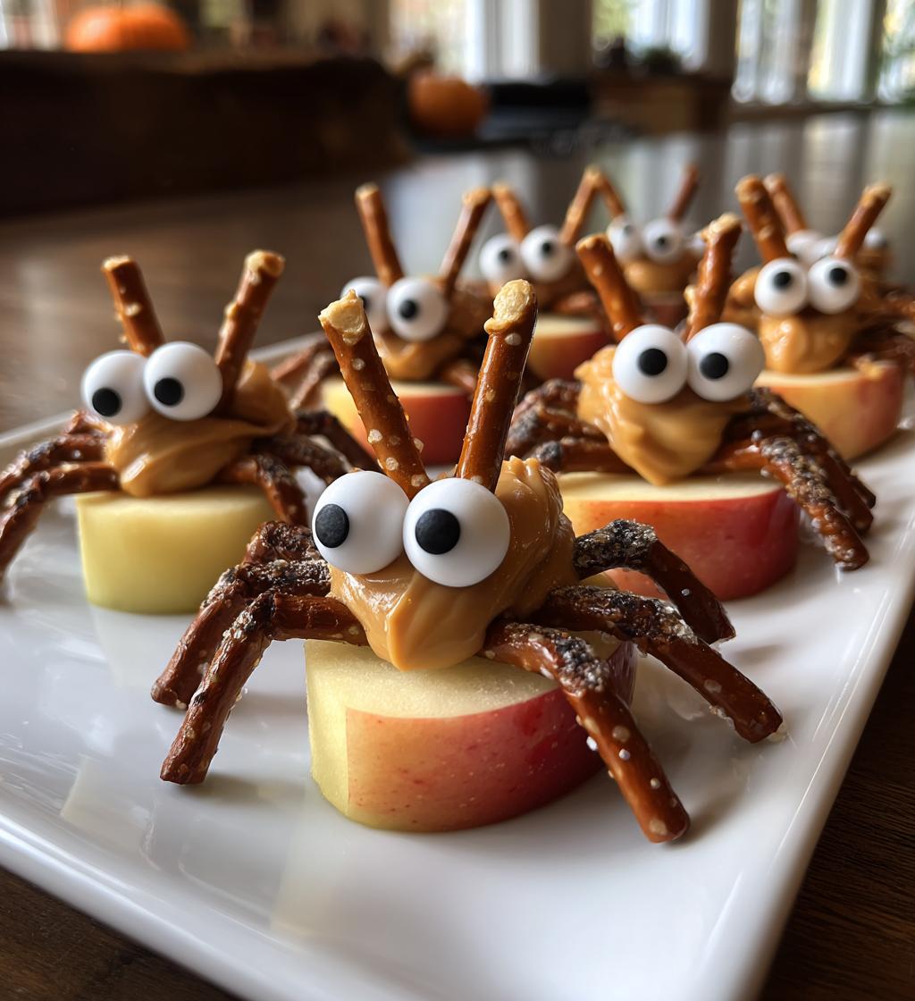 Apple Spiders Halloween Snack - detail 1