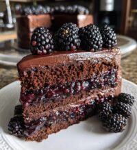 Chocolate Blackberry Gothic Halloween Cake