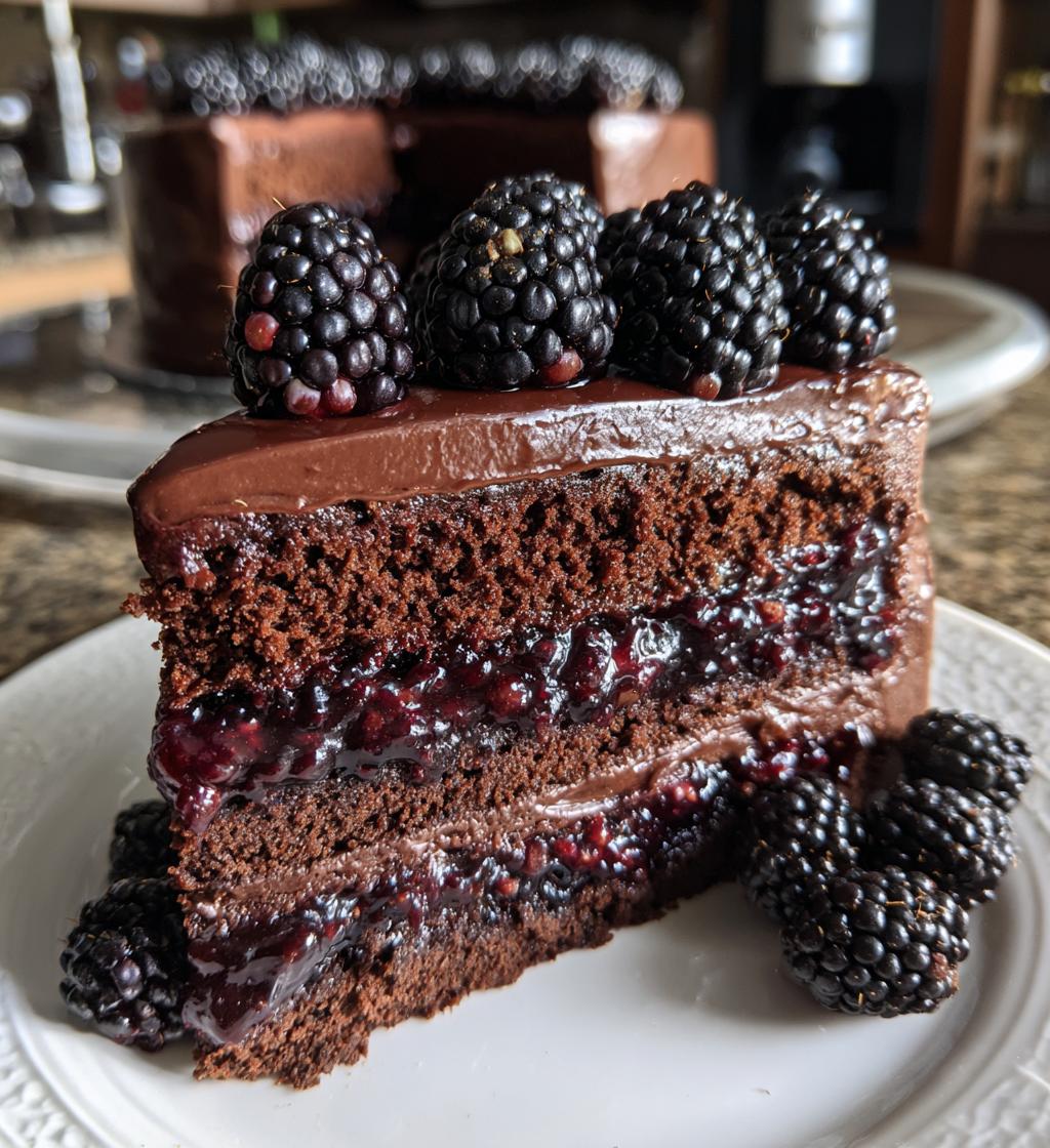 Chocolate Blackberry Gothic Halloween Cake