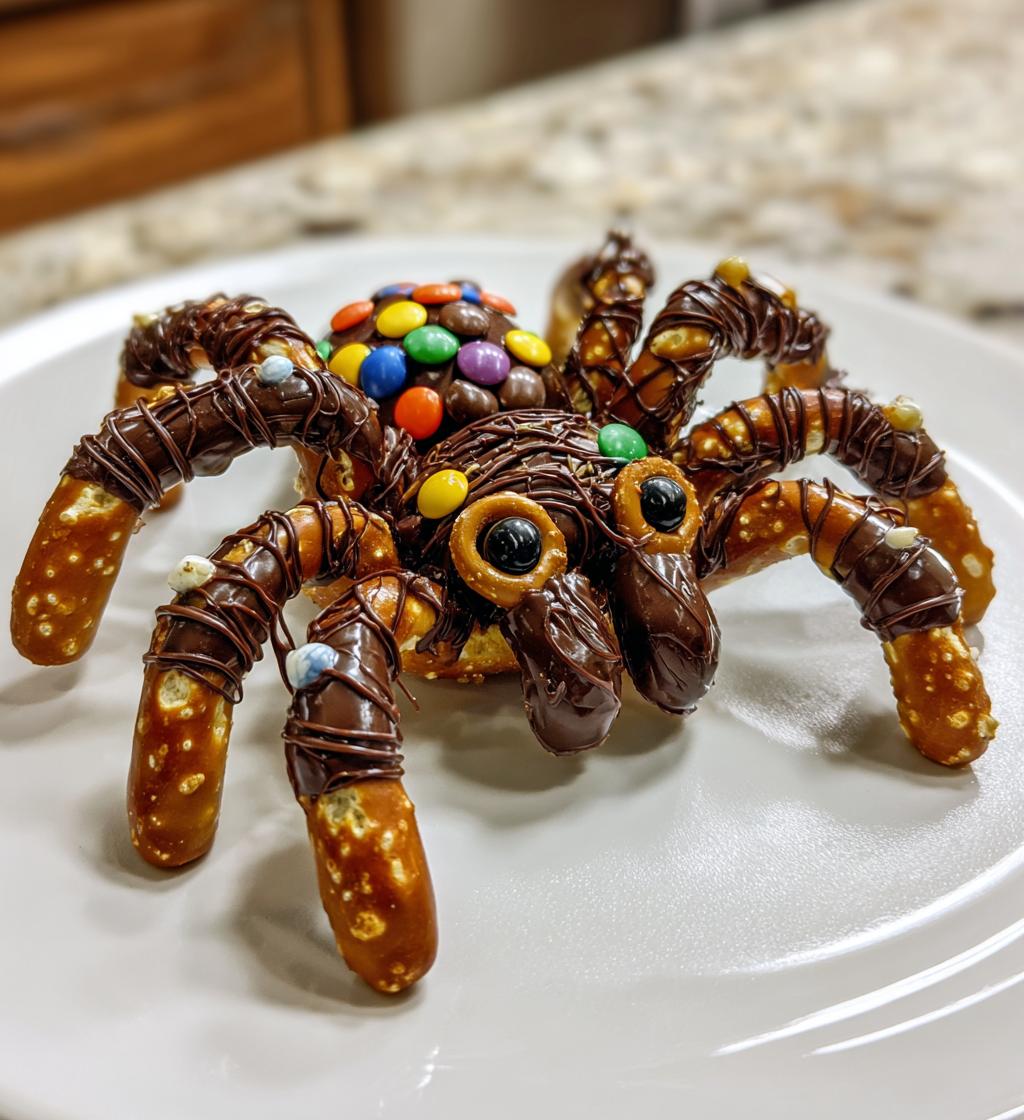 Chocolate Pretzel Tarantulas