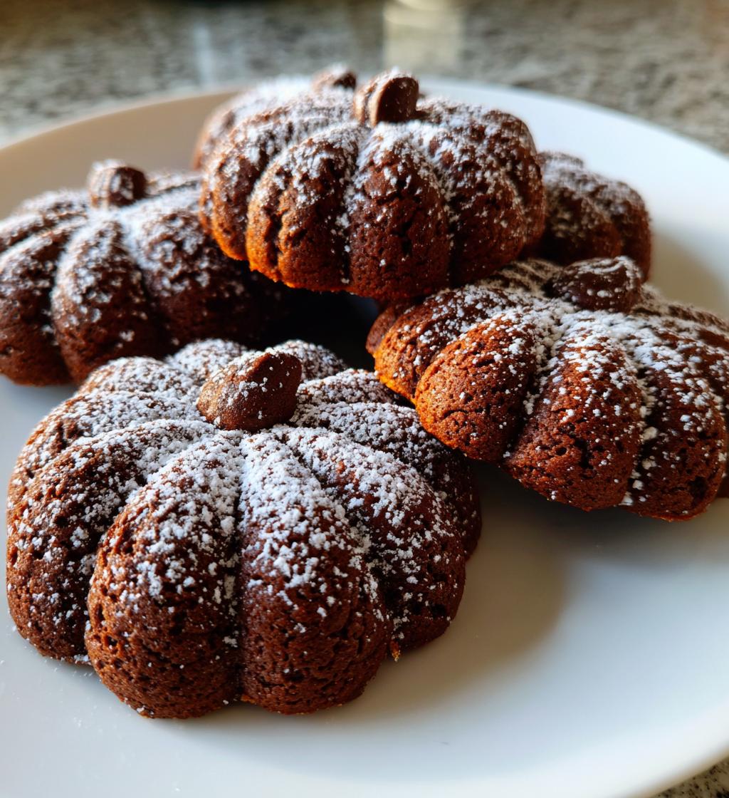 Chocolate Pumpkin Cut Out Cookies