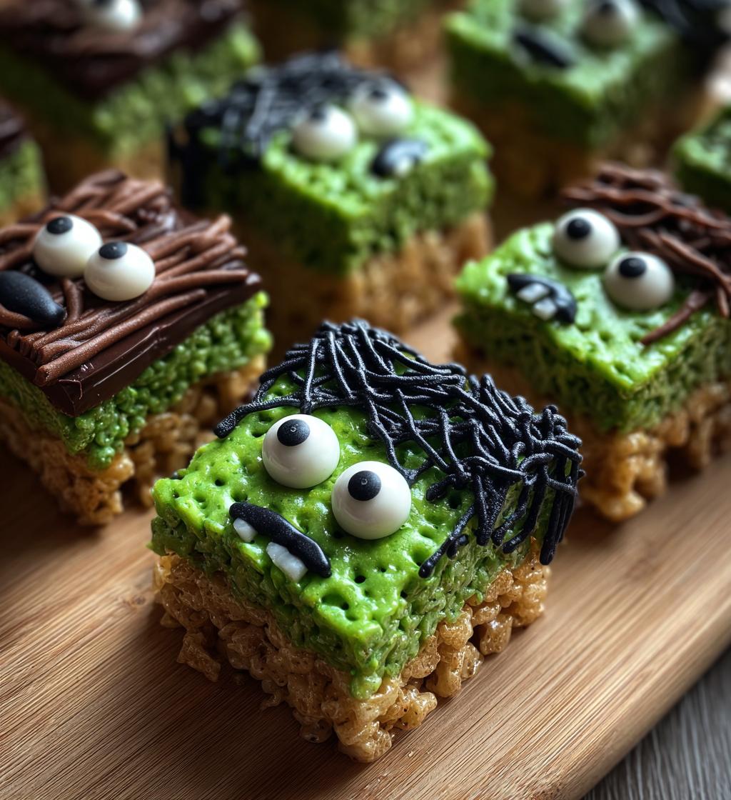 Frankenstein Rice Krispie Treats - detail 1