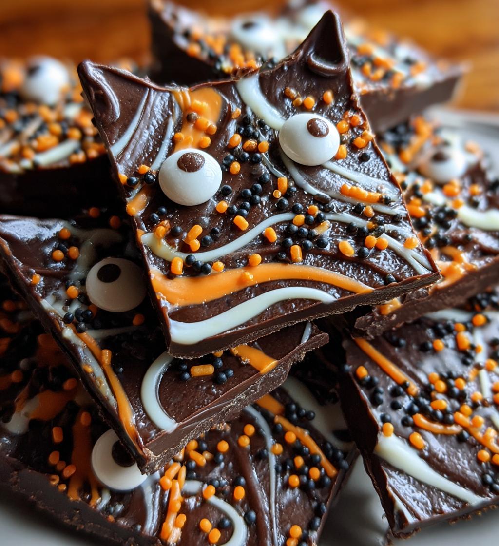 Halloween Chocolate Bark Black Cat - detail 1