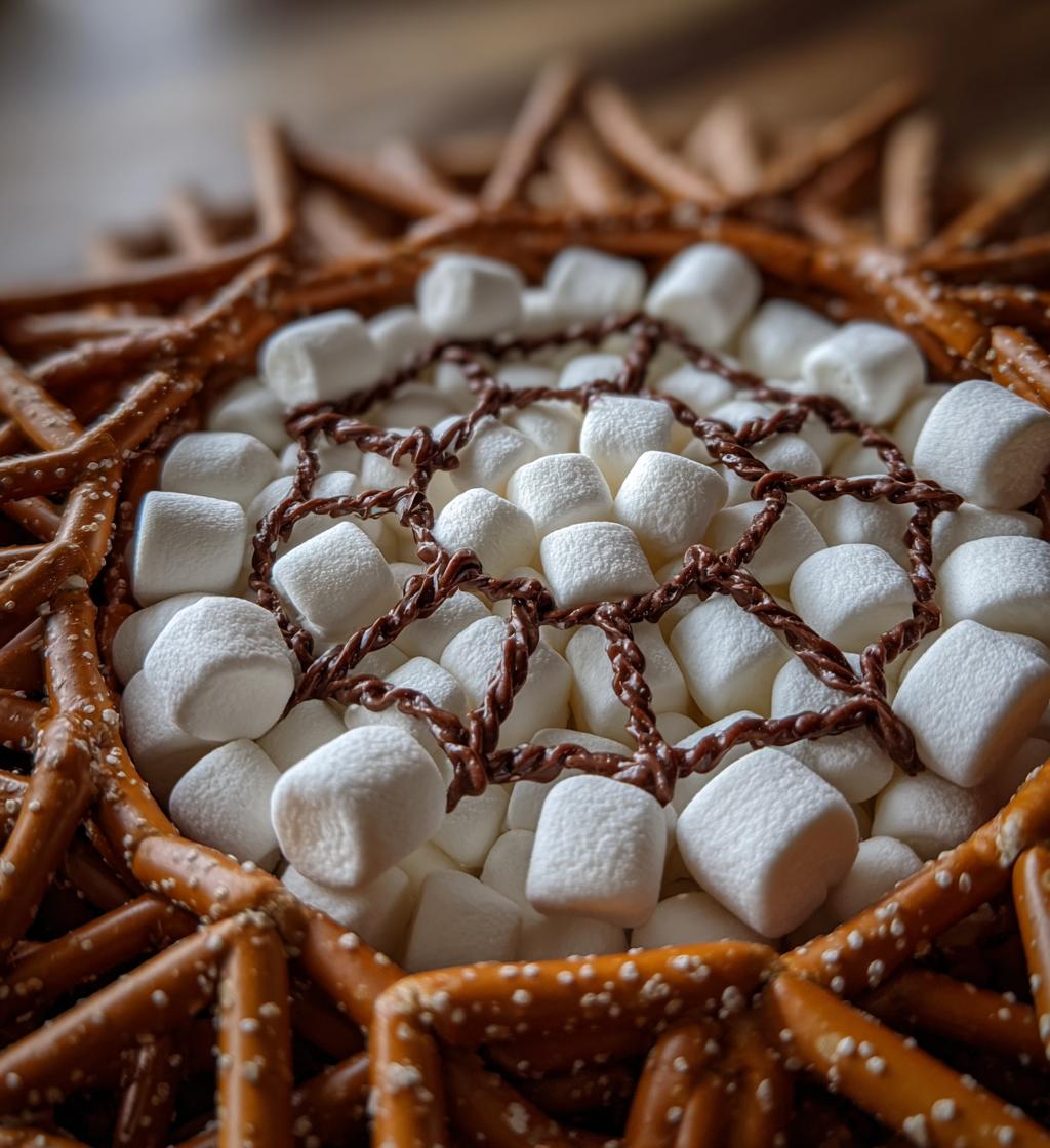 Marshmallow Spider Webs