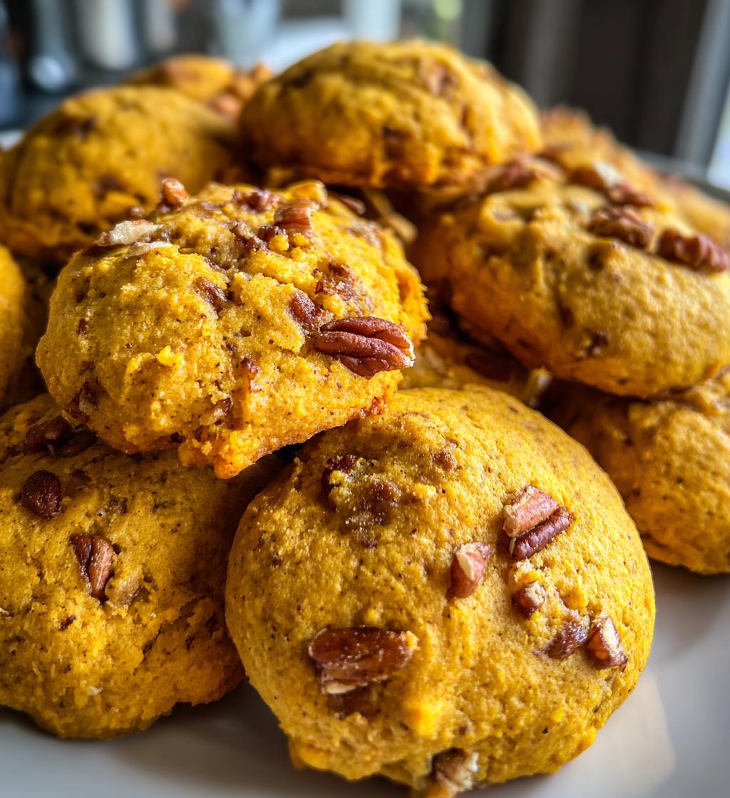Pumpkin Cookies with Pecans - detail 1