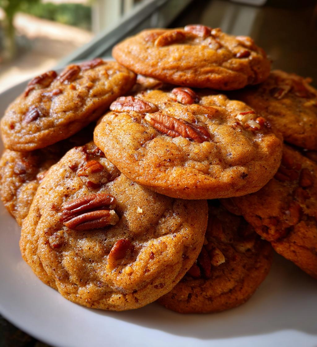 Pumpkin Cookies with Pecans