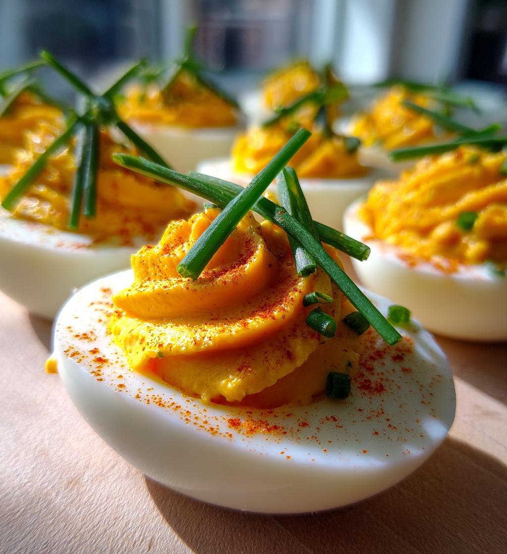 Pumpkin Deviled Eggs - detail 1