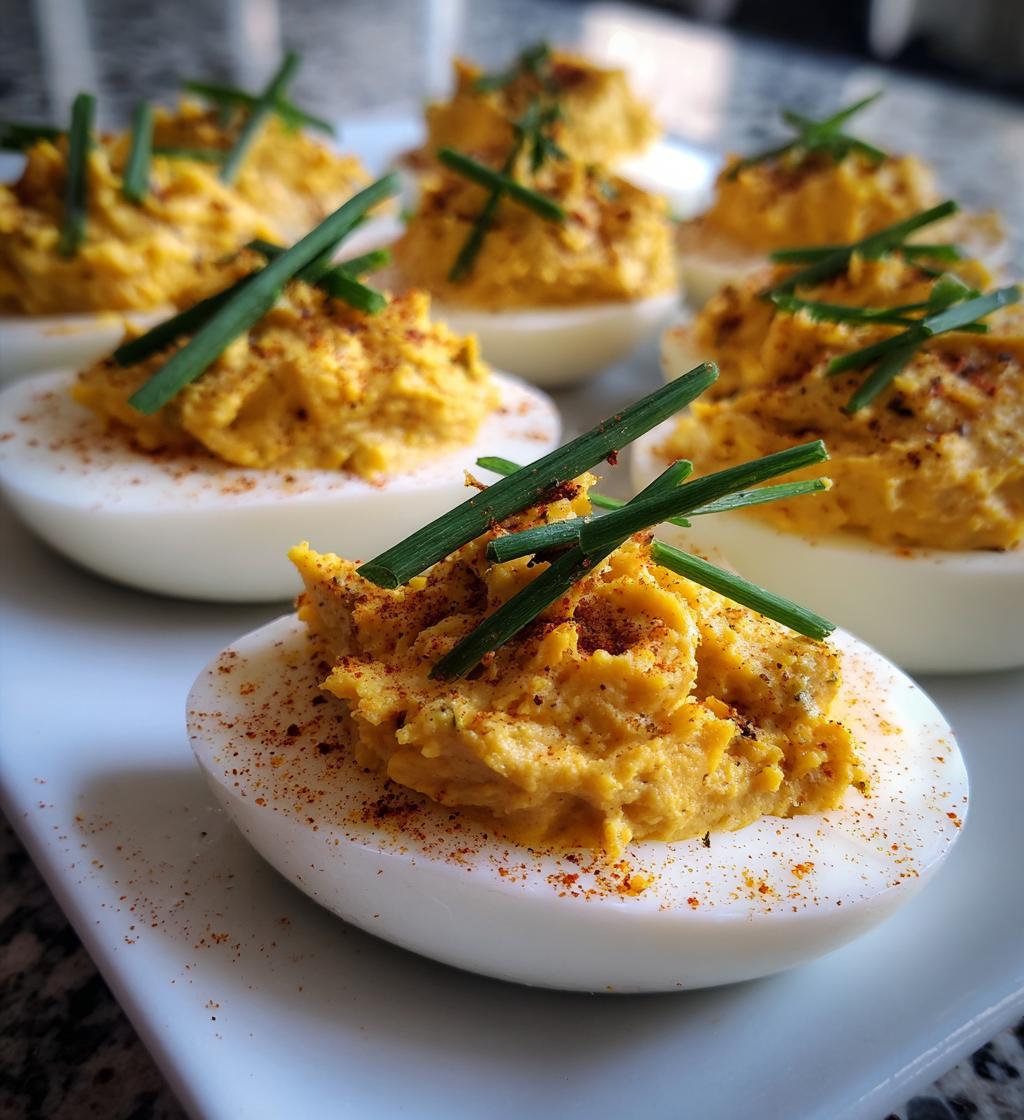 Pumpkin Deviled Eggs