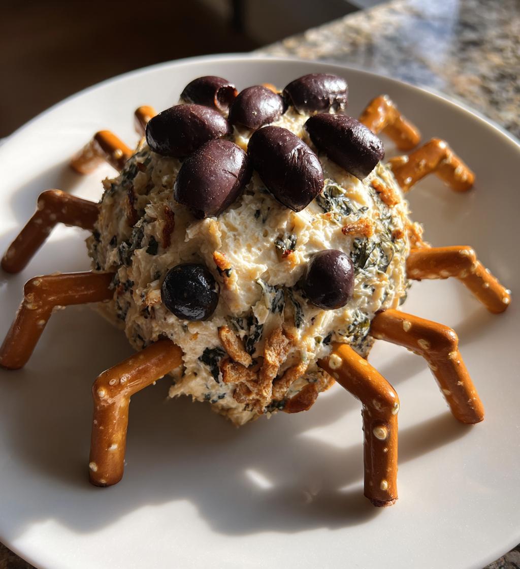 Spider Cheese Ball - detail 1