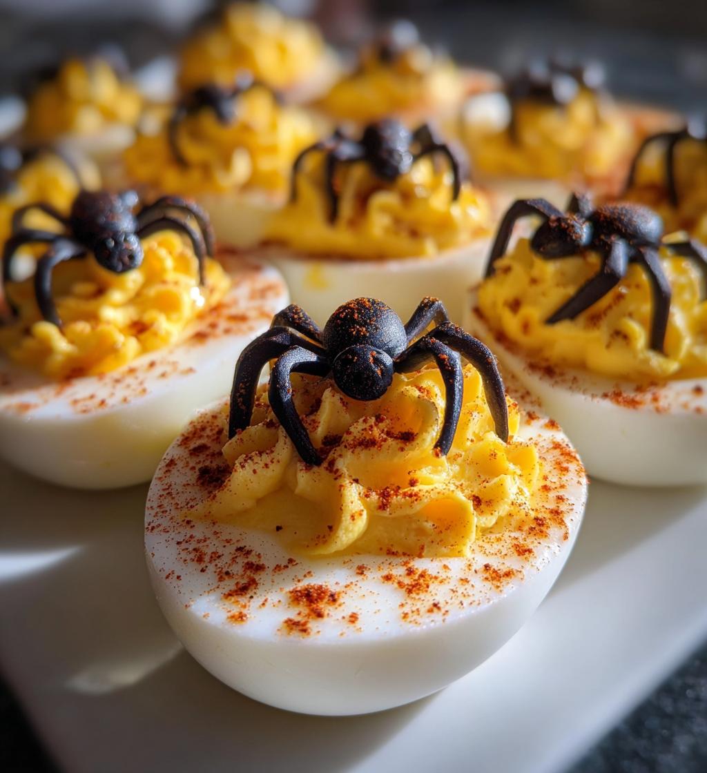 Spider Deviled Eggs - detail 1
