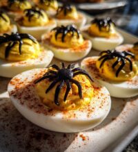 Spider Deviled Eggs