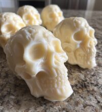 White Chocolate Skulls Halloween Dessert