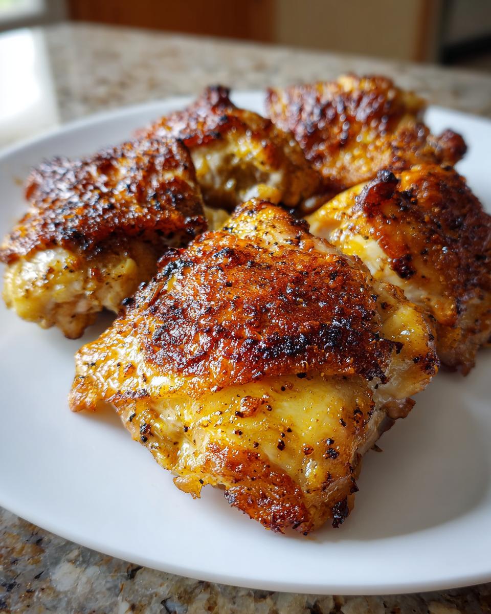 air fryer chicken thighs - detail 1