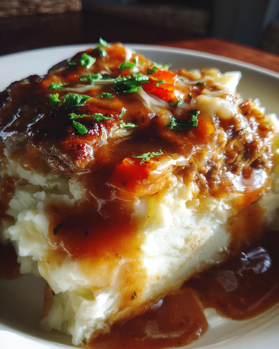 amish hamburger steak bake - detail 1