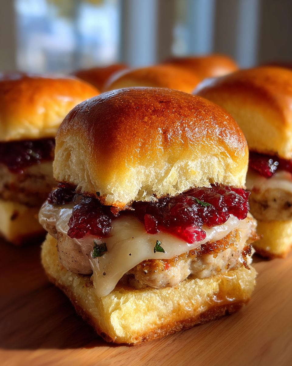 baked cranberry turkey sliders