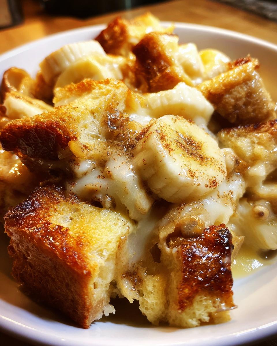 banana bread pudding recipe - detail 1