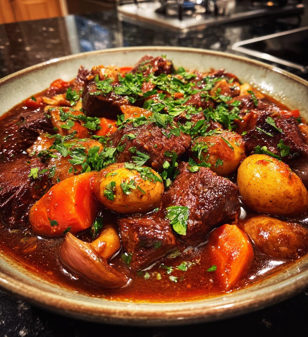 beef bourguignon - detail 1