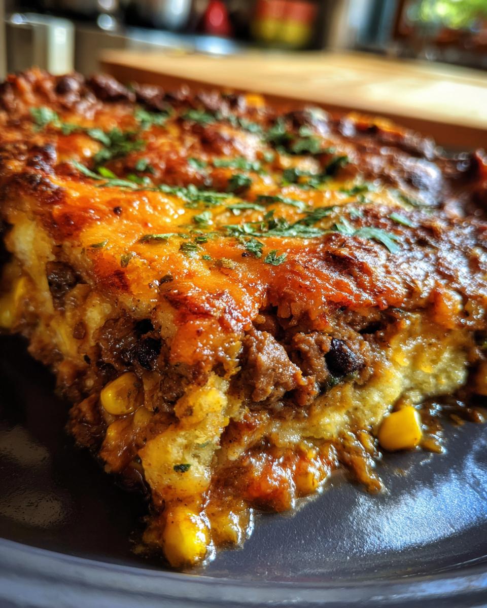 beef enchilada casserole - detail 1
