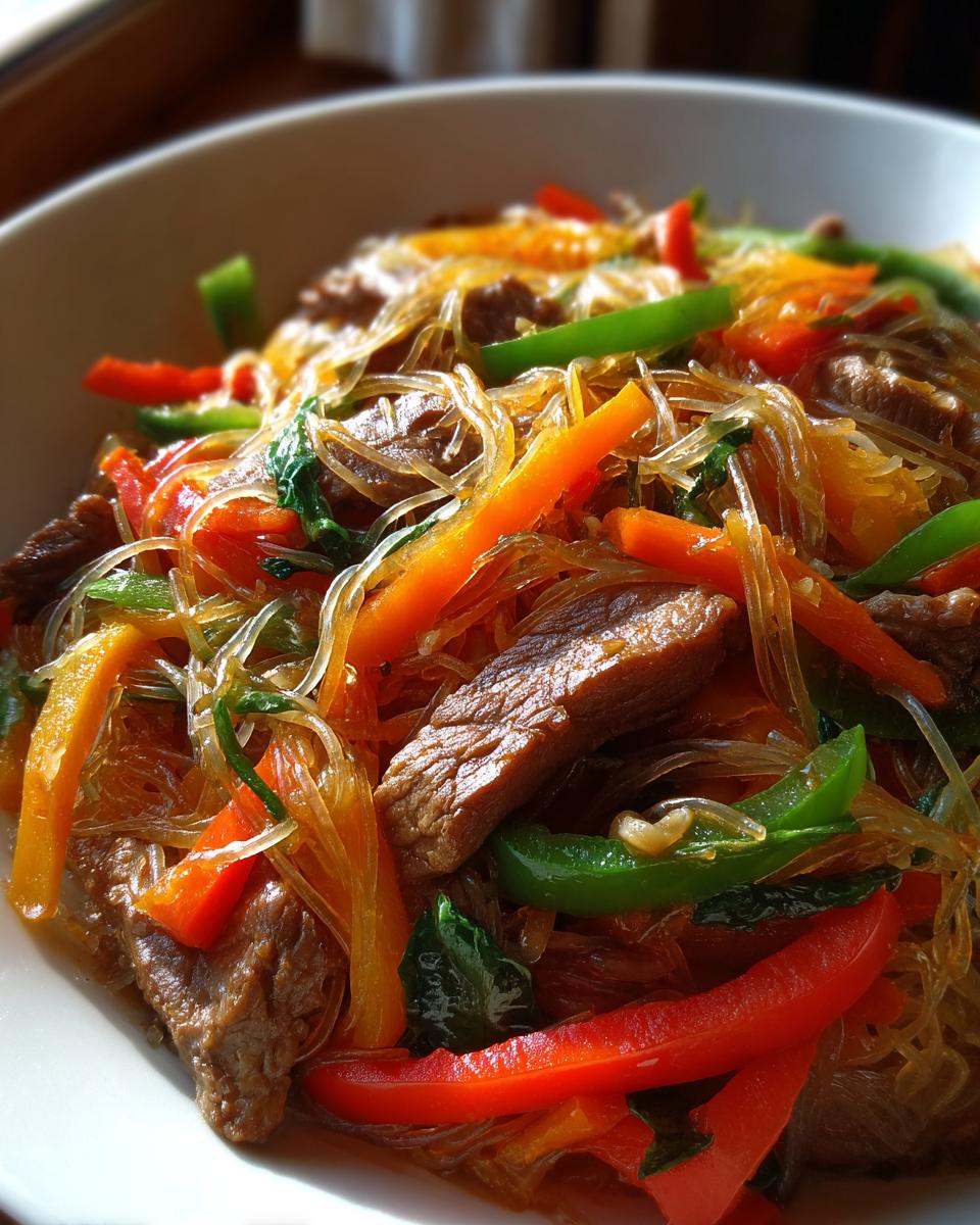 beef glass noodles stir fry - detail 1