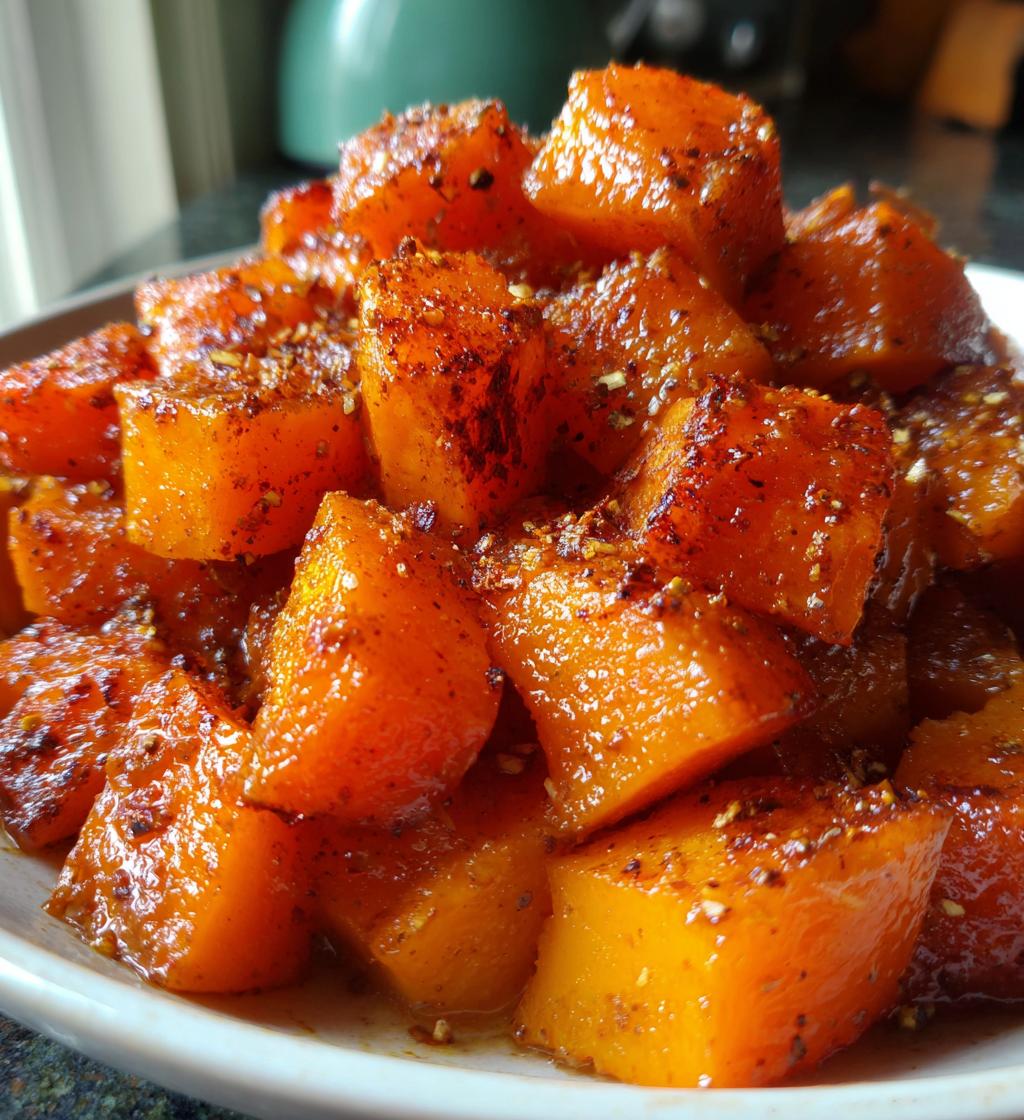 bourbon and cinnamon roasted butternut squash - detail 1