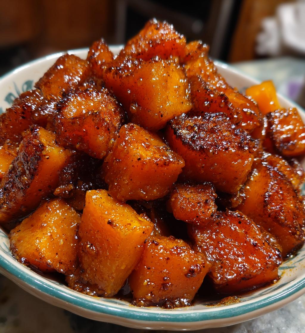 bourbon and cinnamon roasted butternut squash