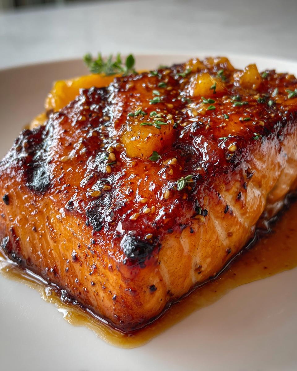 bourbon peach salmon