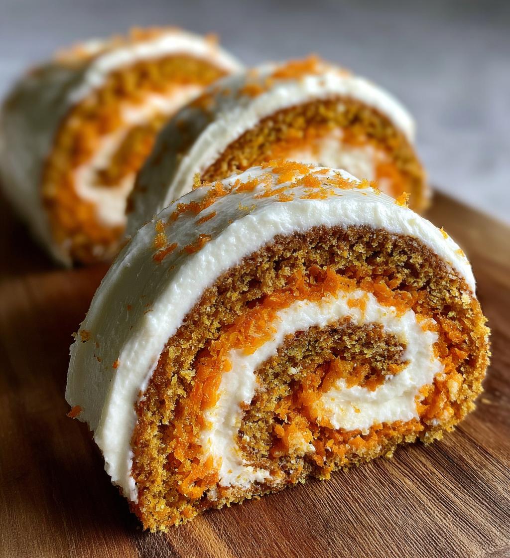 carrot cake roll - detail 1