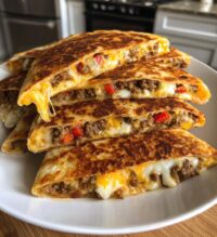 cheeseburger quesadillas