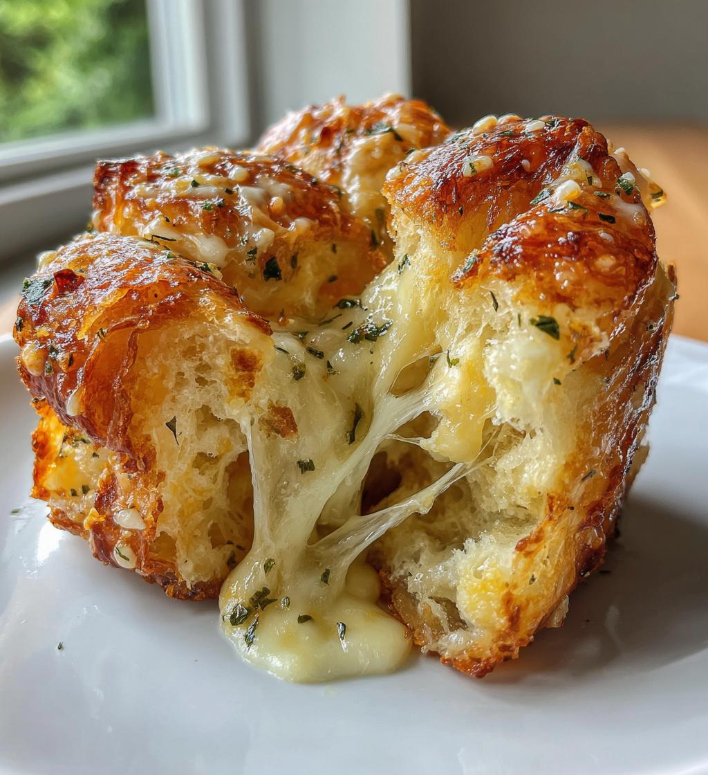 cheesy garlic cruffin - detail 1