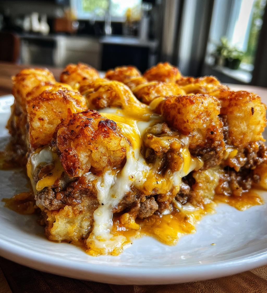 cheesy tot casserole - detail 1