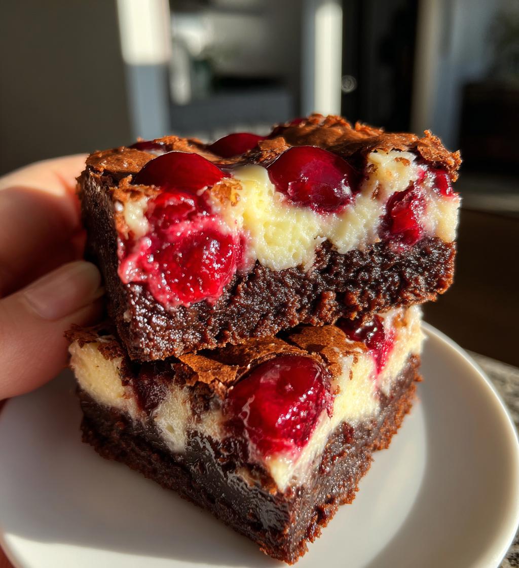cherry cheesecake brownies