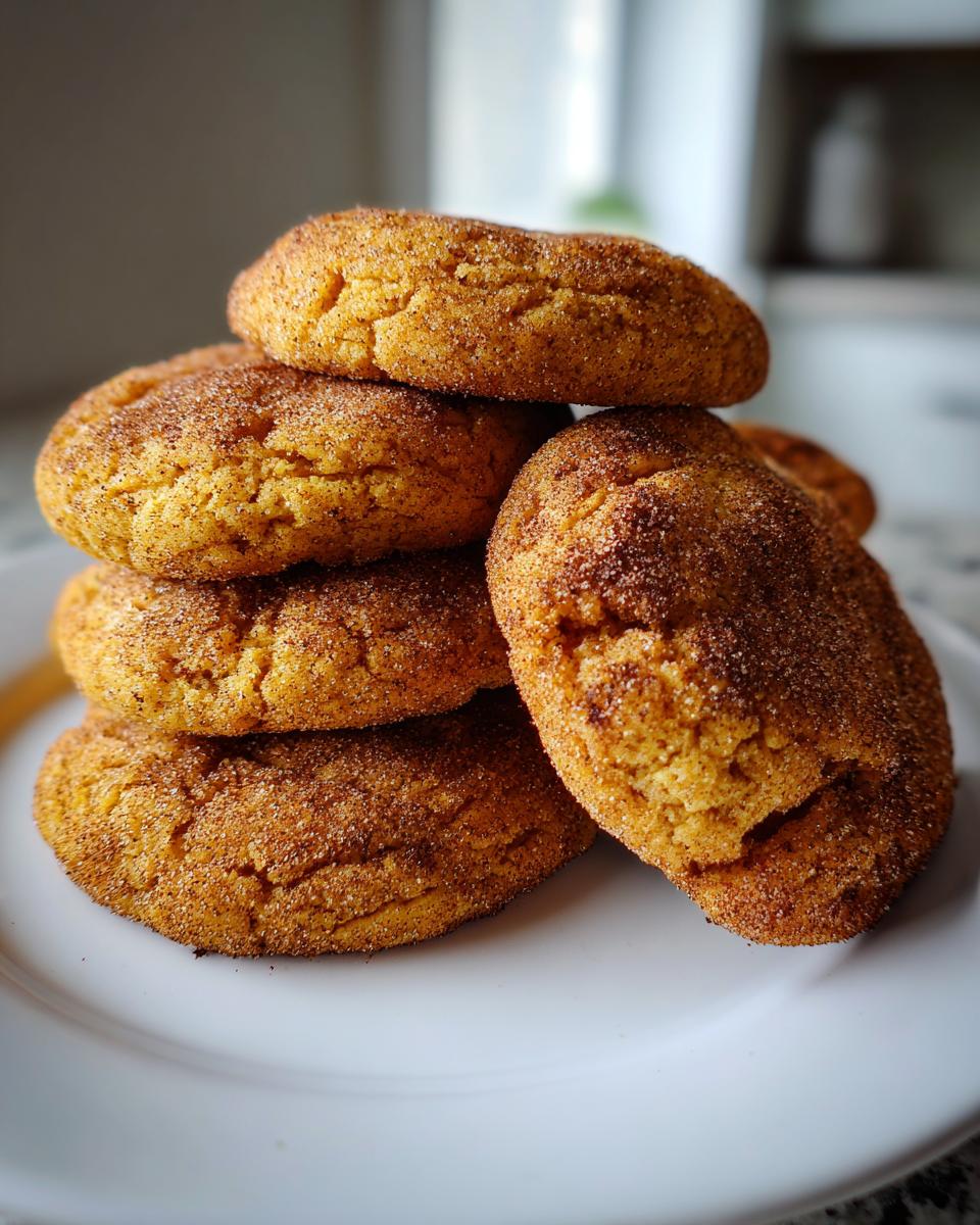 chewy pumpkin snickerdoodle cookies - detail 1