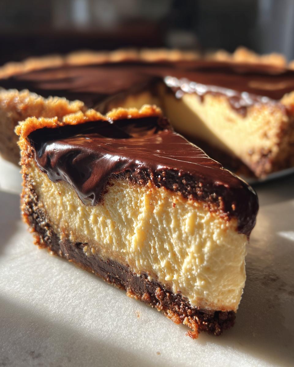 chocolate cheesecake pie - detail 1