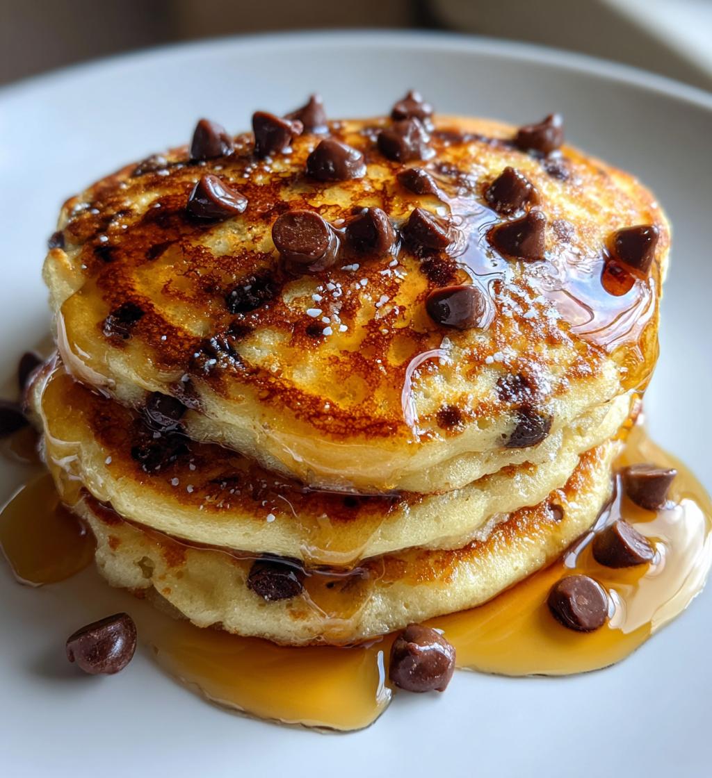chocolate chip pancakes - detail 1