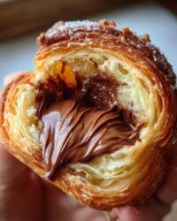 chocolate filled cruffins