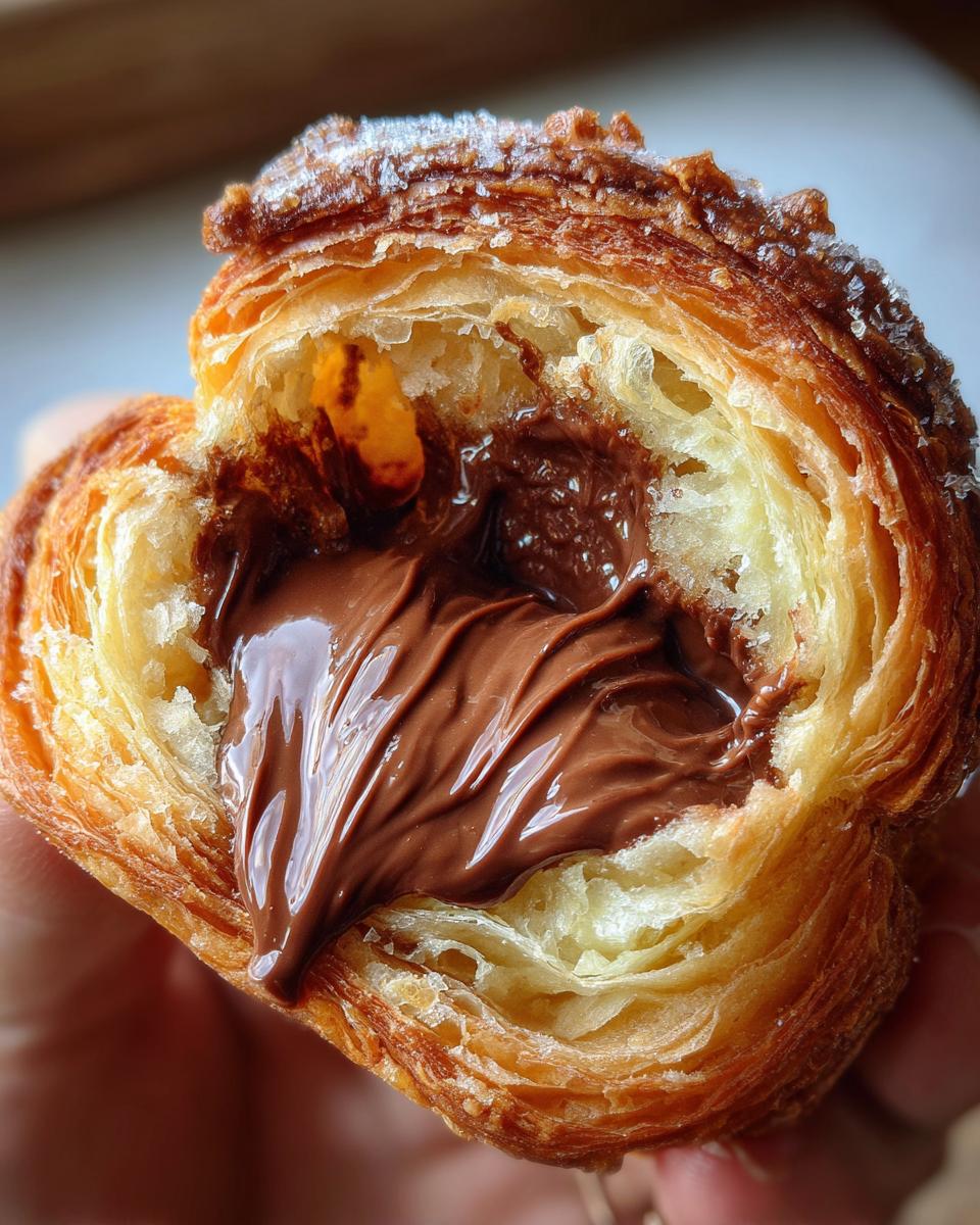 chocolate filled cruffins