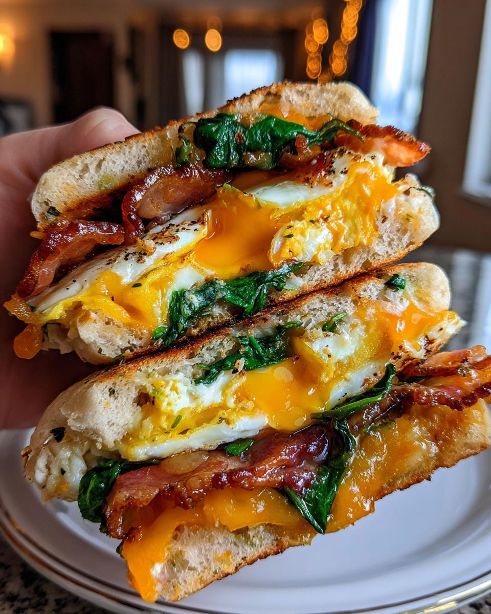 christmas breakfast sandwiches - detail 1