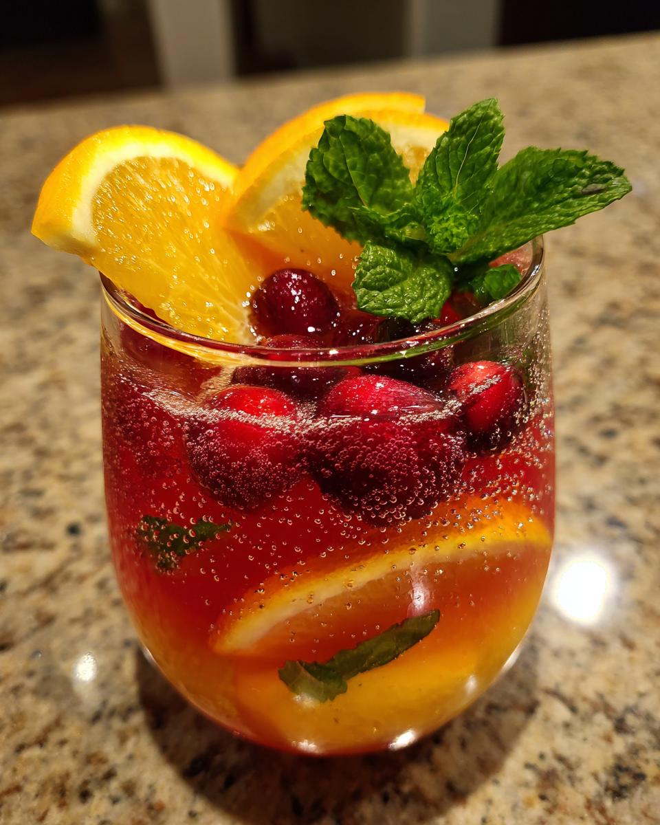 christmas punch mocktail recipe - detail 1