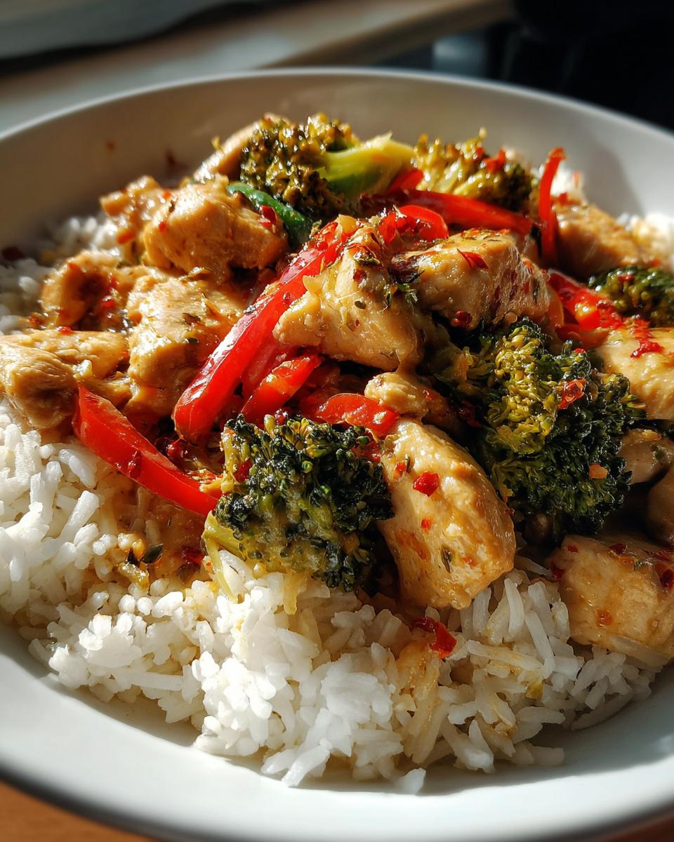 coconut chicken rice bowl