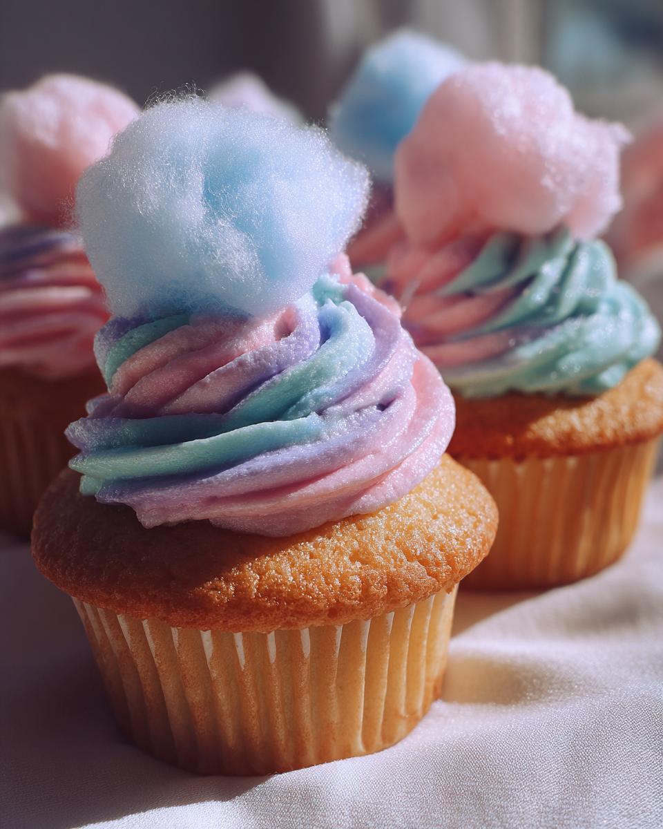 cotton candy cupcakes - detail 1