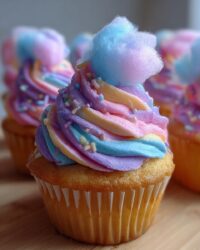 cotton candy cupcakes