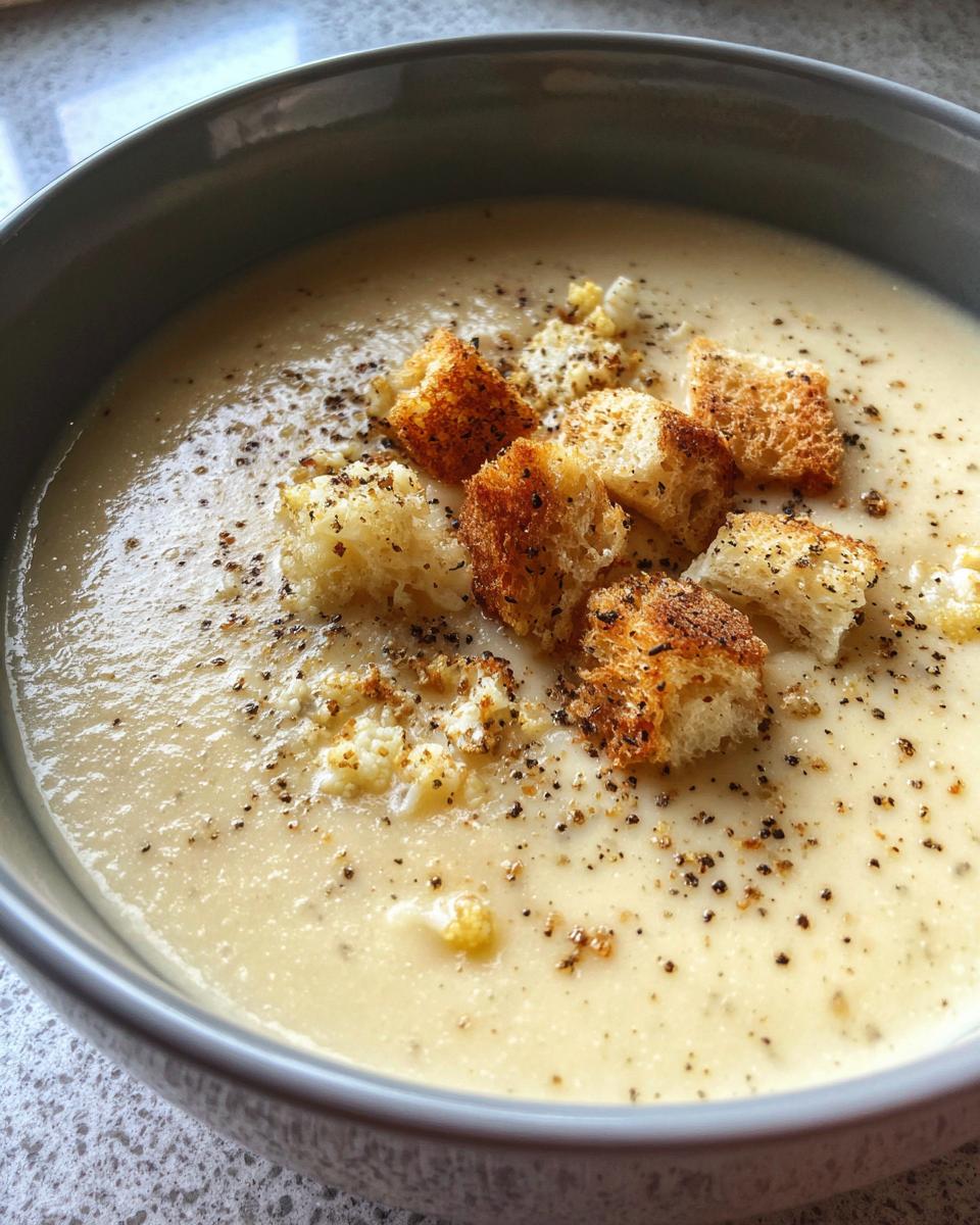 creamy cauliflower soup - detail 1